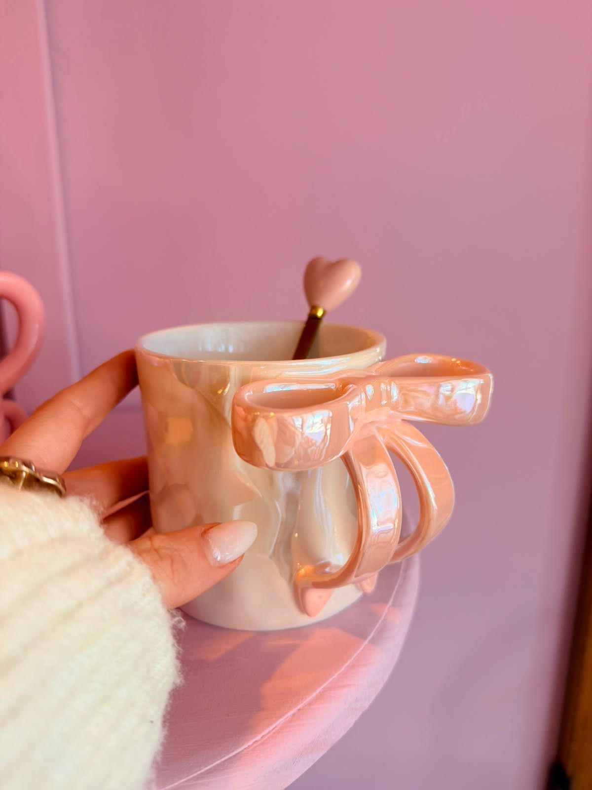 taza lazos perlada