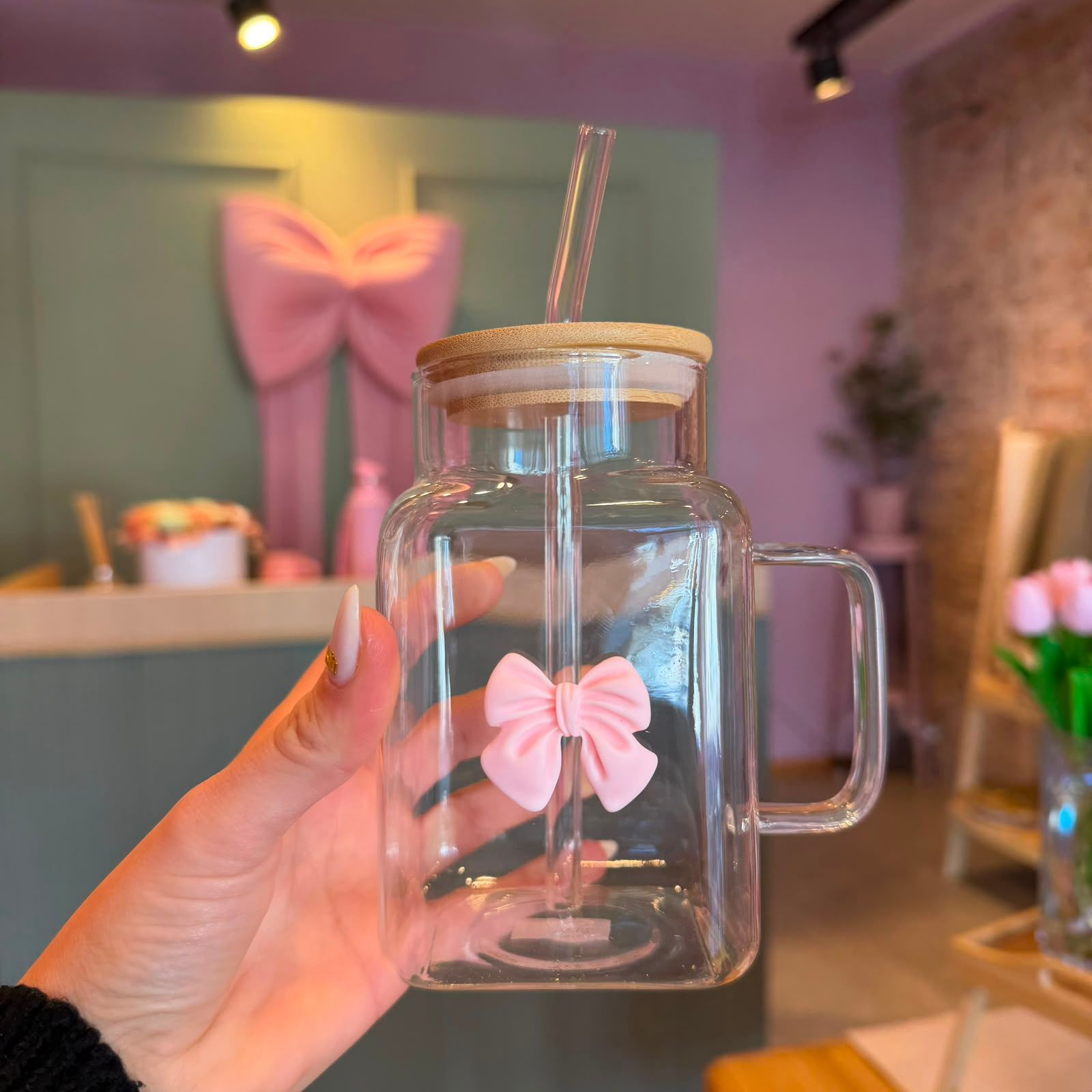 vaso vidrio con sorbete