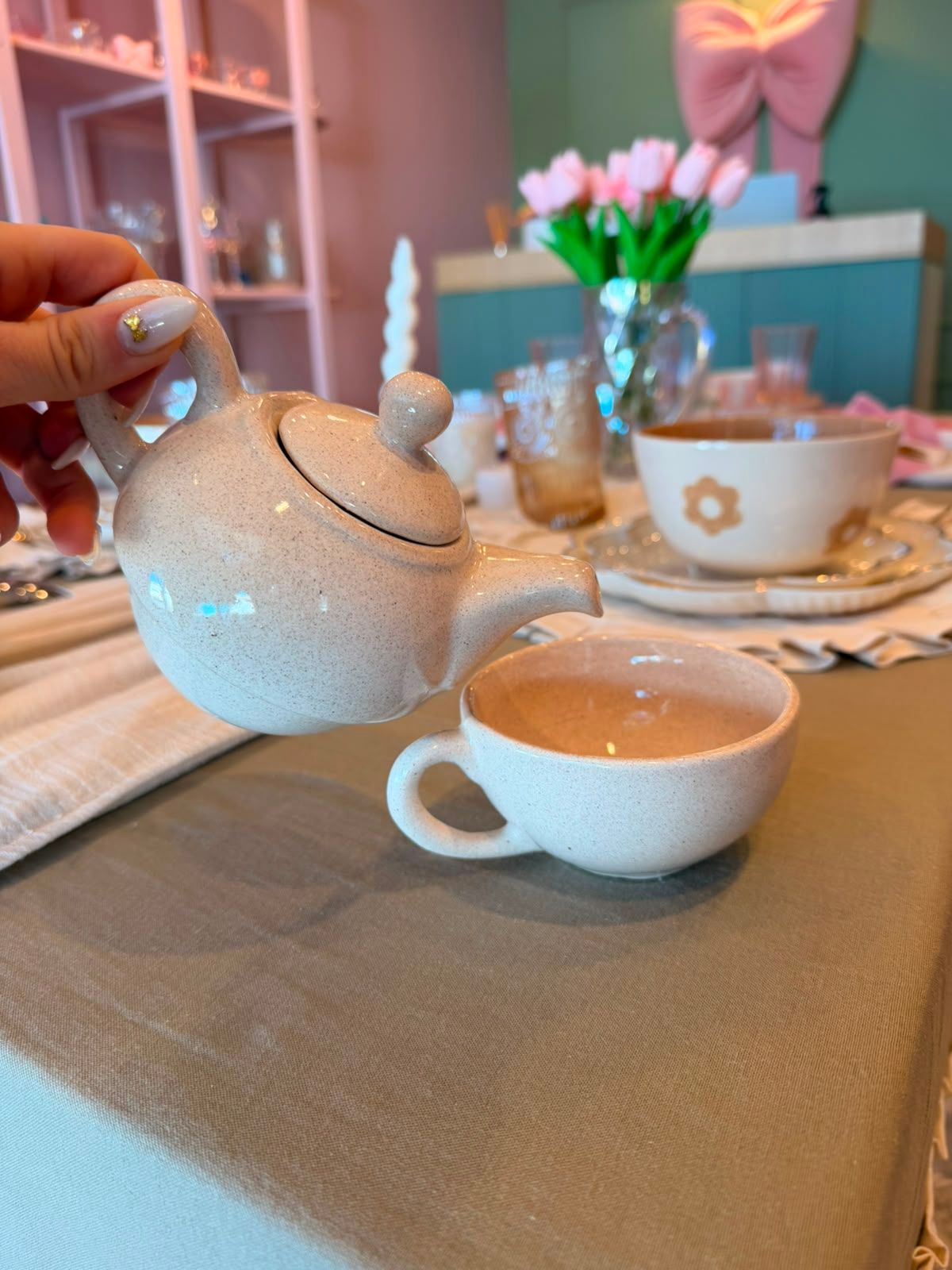 tetera+taza de te natural