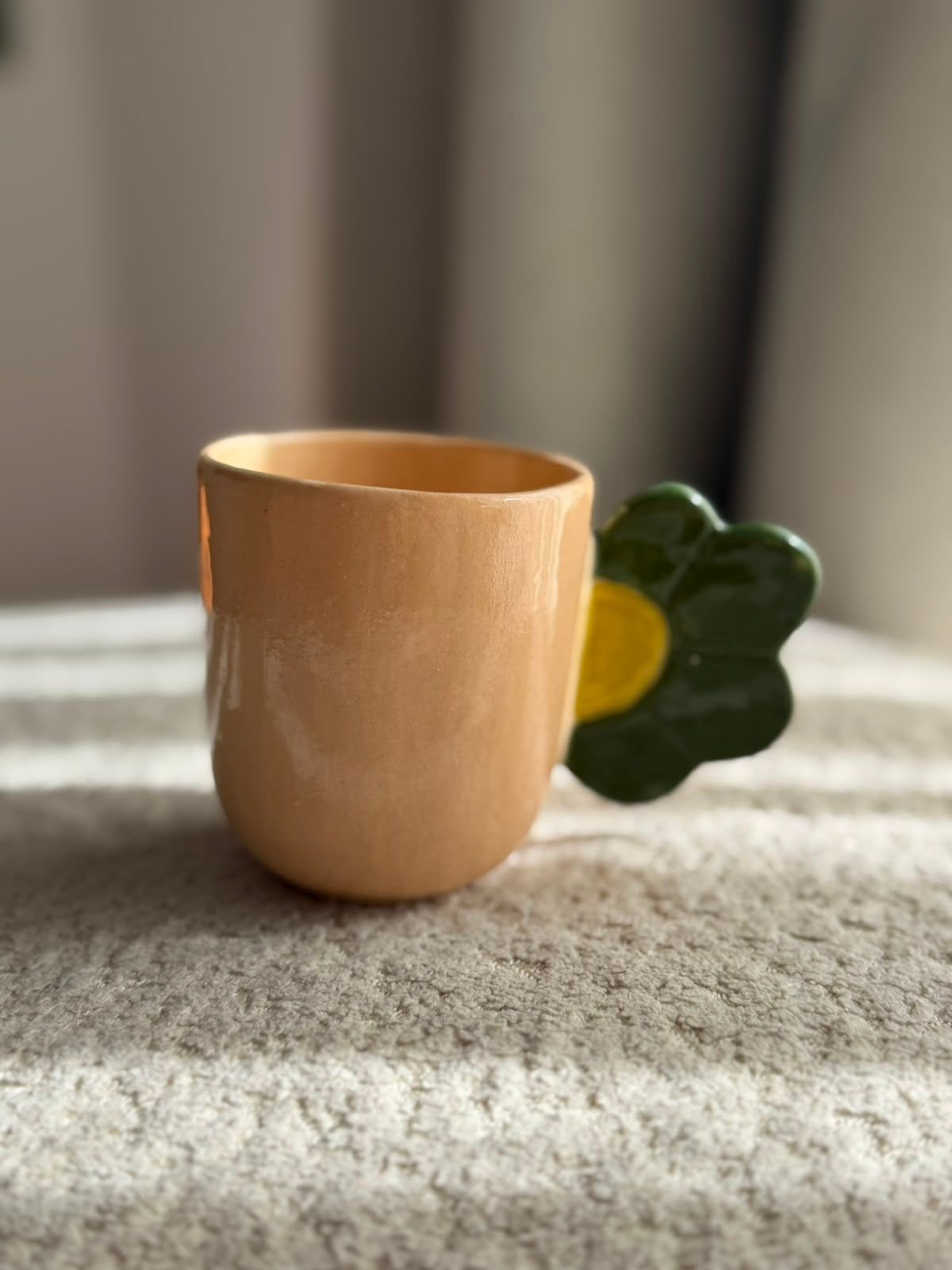 taza/mate crema asa flor