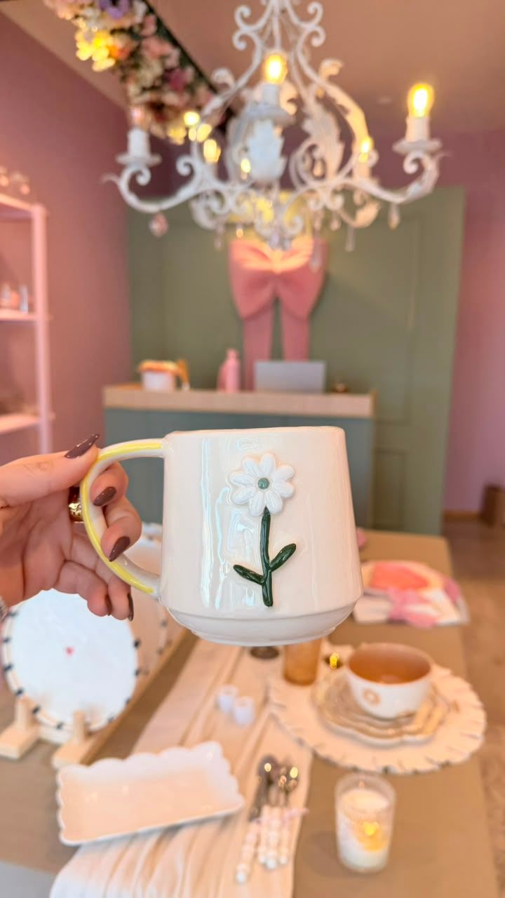 taza flor 3D