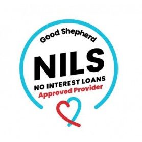 A logo for good shepherd nils no interest loans approved provider