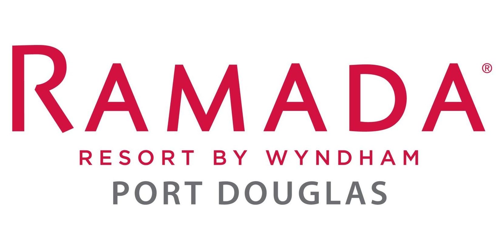 The logo for ramada resort by wyndham port douglas
