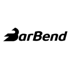 A black and white logo for bar bend on a white background.