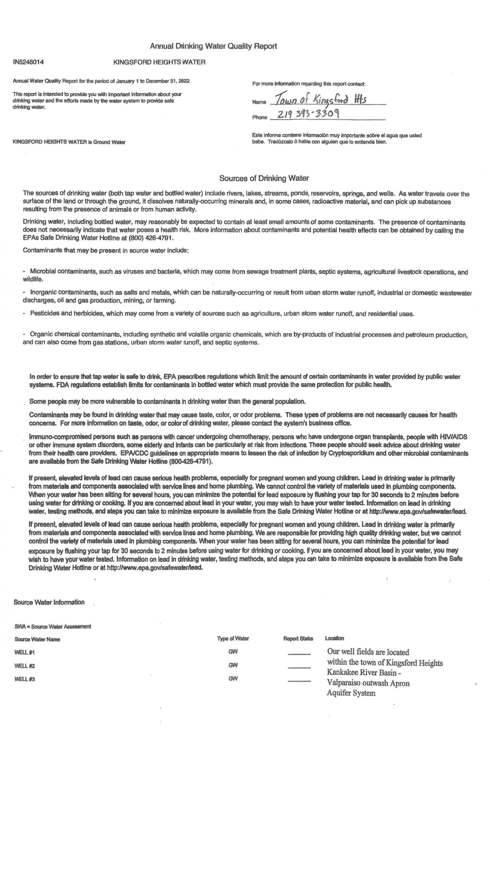 annual drinking water quality report