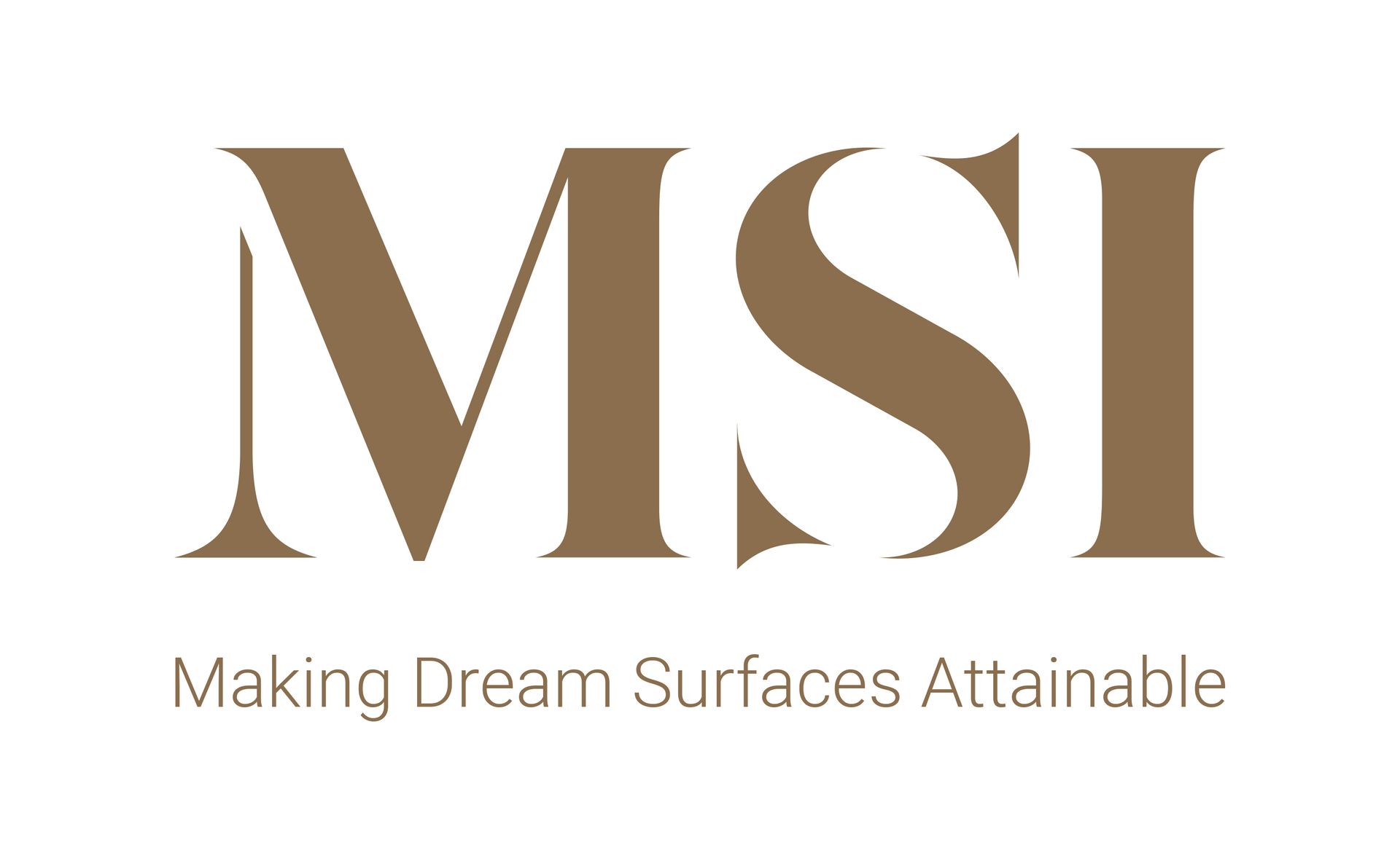 A logo for a company called msi making dream surfaces attainable.