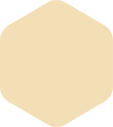 Rounded-corner hexagon filled with a light, warm beige color.