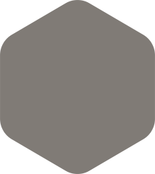 Gray, rounded-corner hexagon.