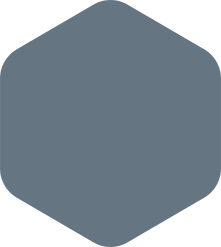 Blue-gray rounded hexagon shape.