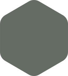 Gray, rounded hexagon shape.