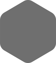 Gray rounded-corner hexagon shape.