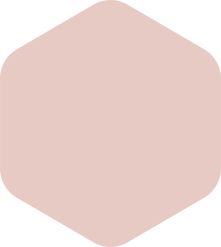 Pale pink hexagon shape with rounded corners.