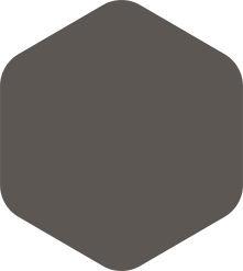 Gray, rounded hexagon shape.