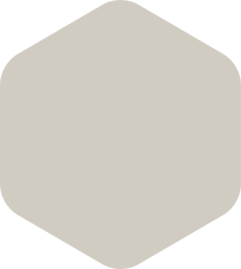 Hexagon-shaped paint swatch, light beige color.