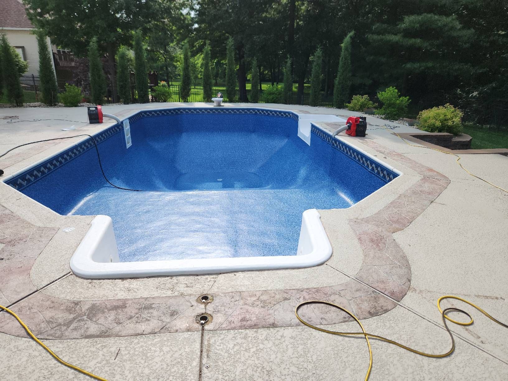 Empty Pool with Blue Liner