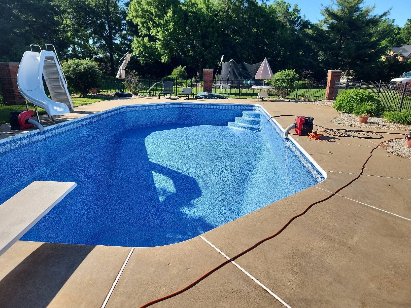 Empty Pool with Blue Liner