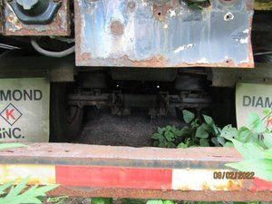 The word diamond is on the side of a metal object