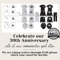 Celebrate our 30th anniversary with all new commemorative spirit attire.