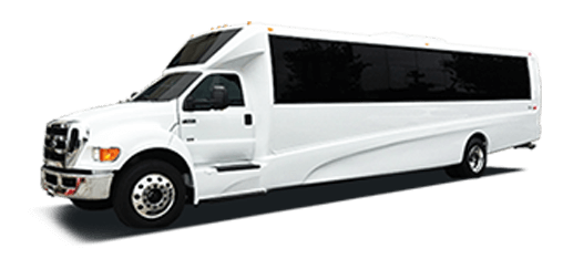 Image of the LA Party Bus Rentals' white 45-passenger party bus with a bathroom. There may not be enough 45-passenger party buses in the Los Angeles area. Therefore, Party Bus Rentals Los Angeles recommends reserving them way ahead. If you don't find any availability, you will have to reserve two smaller party buses, which will come out more expensive and divide your guests, which you may not like. Also, LA Party Bus Rentals recommends reserving earlier if you want a party bus with a pole.