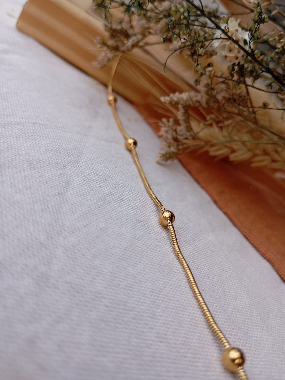 Pulsera cola de rata con Bolitas