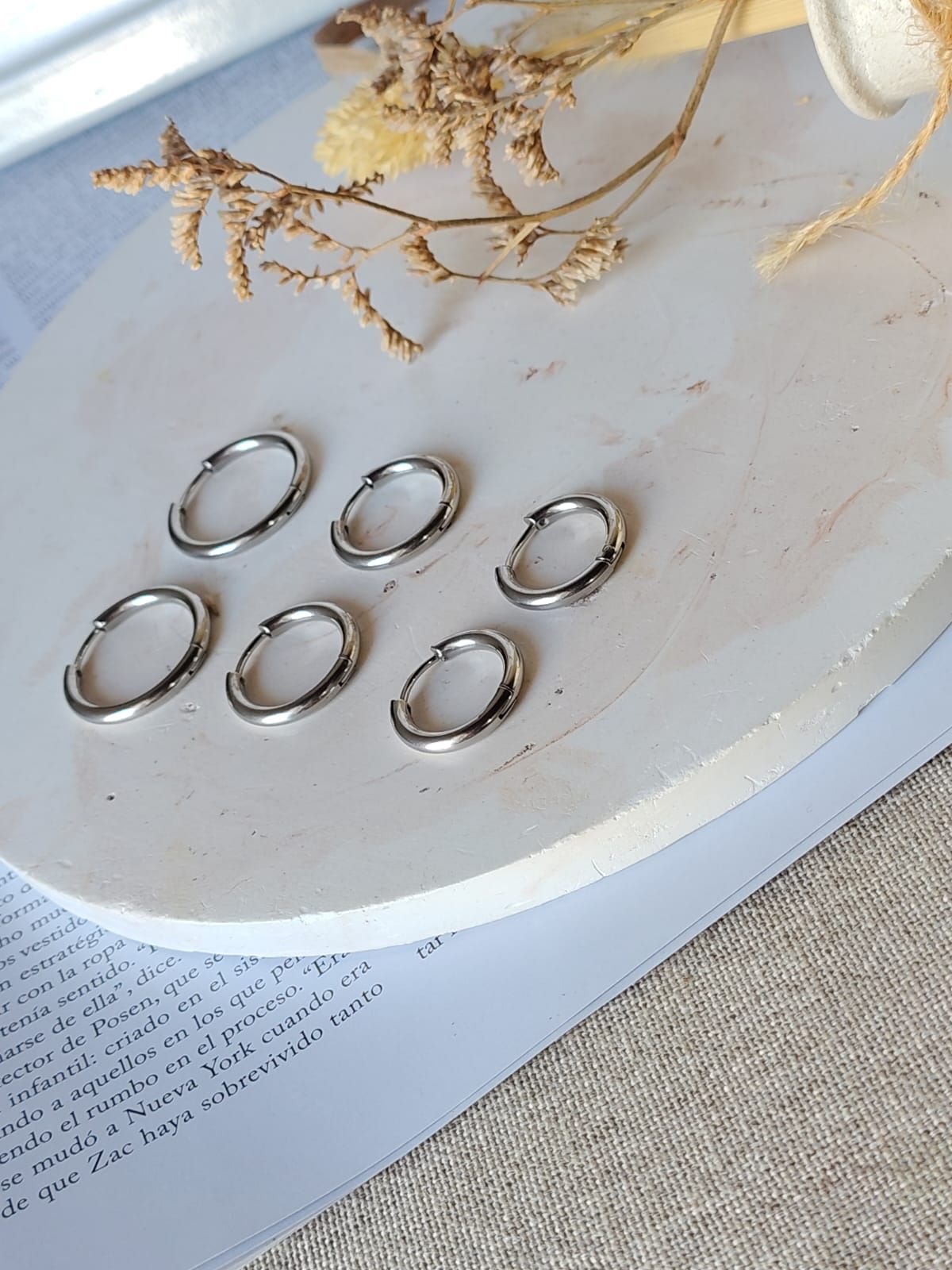 Argollas con cierre bisagra