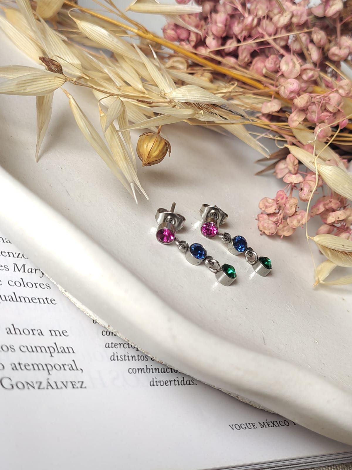 Aros perno con strass