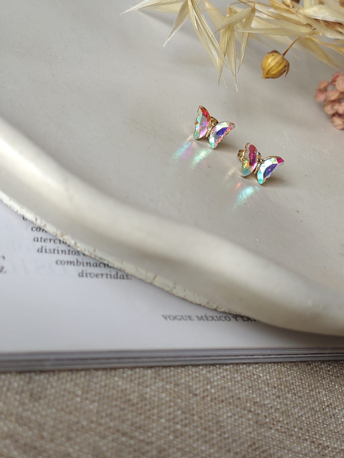 Aro perno MARIPOSA CRISTAL