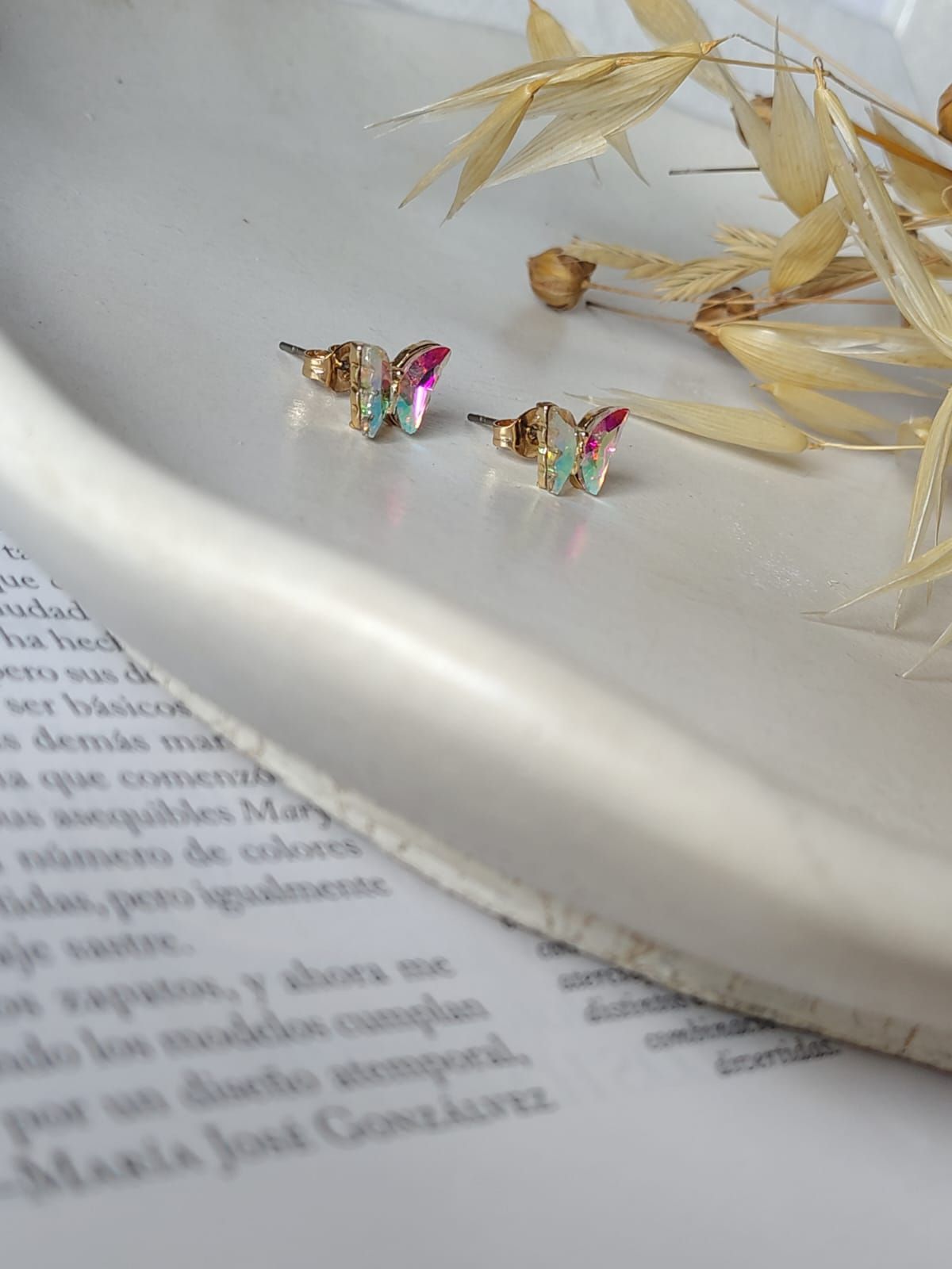 Aro perno MARIPOSA CRISTAL