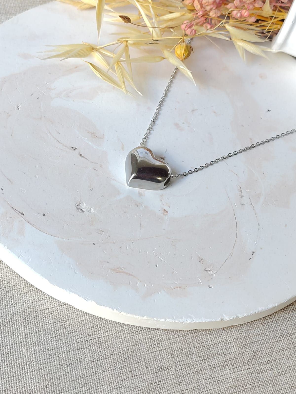 Cadena dije corazón pasante