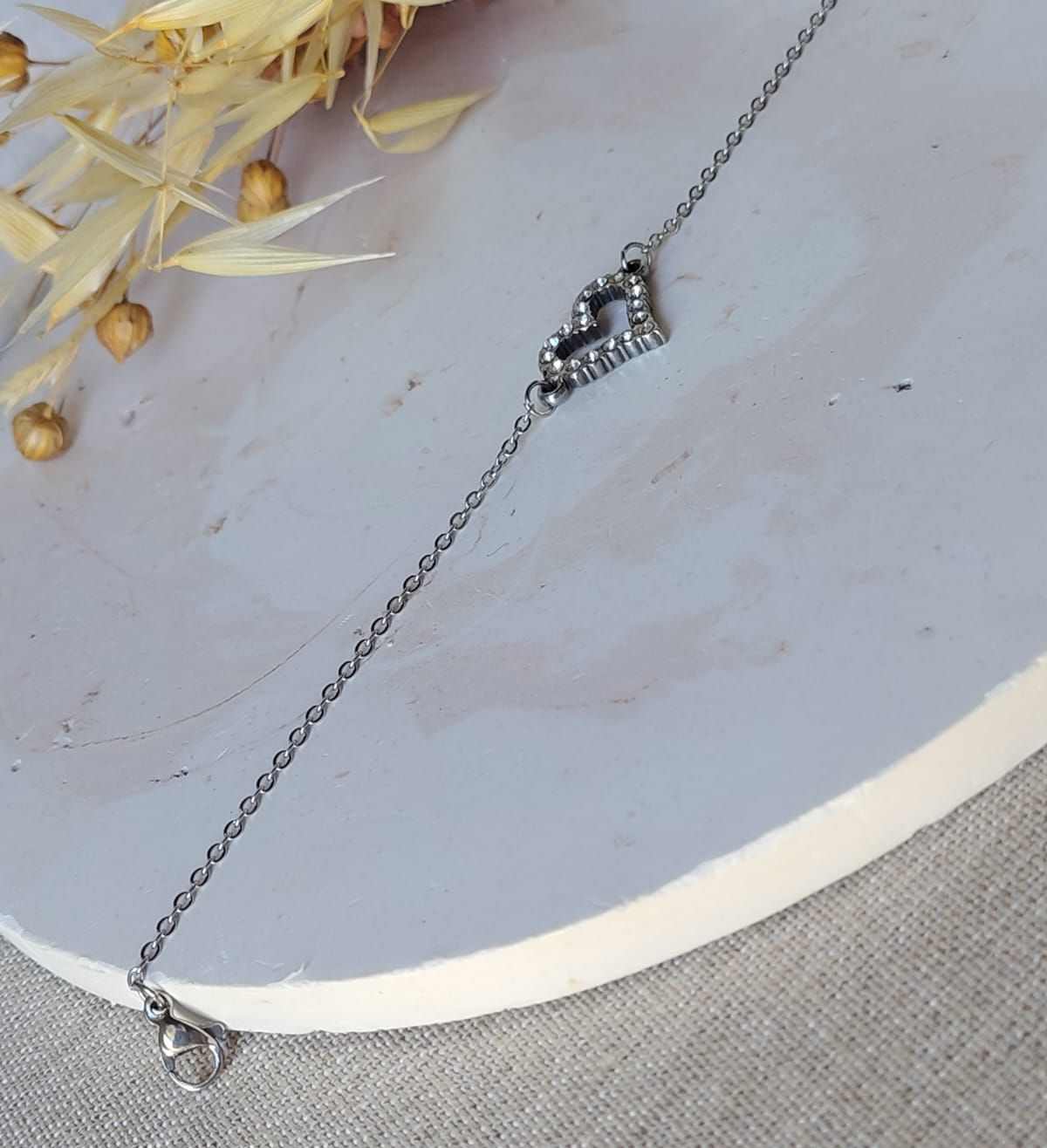 Pulsera corazón strass