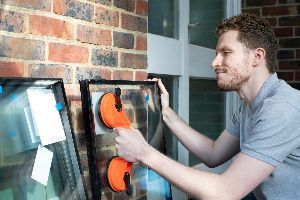Man With Window Glass