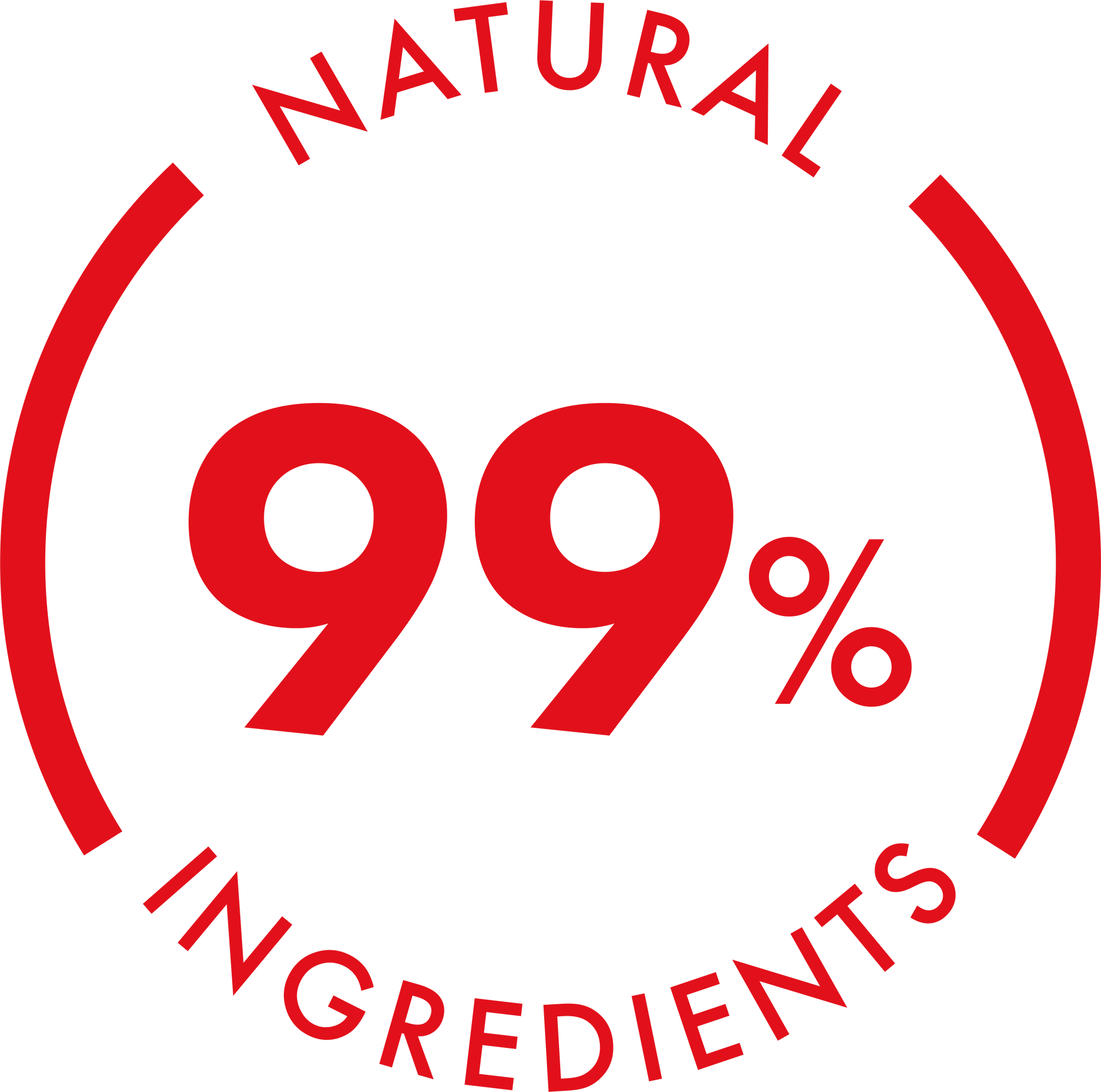 a logo that says 99 % natural ingredients