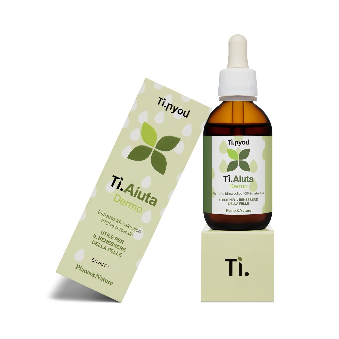 Una bottiglia di ti.aluta derma accanto alla sua scatola