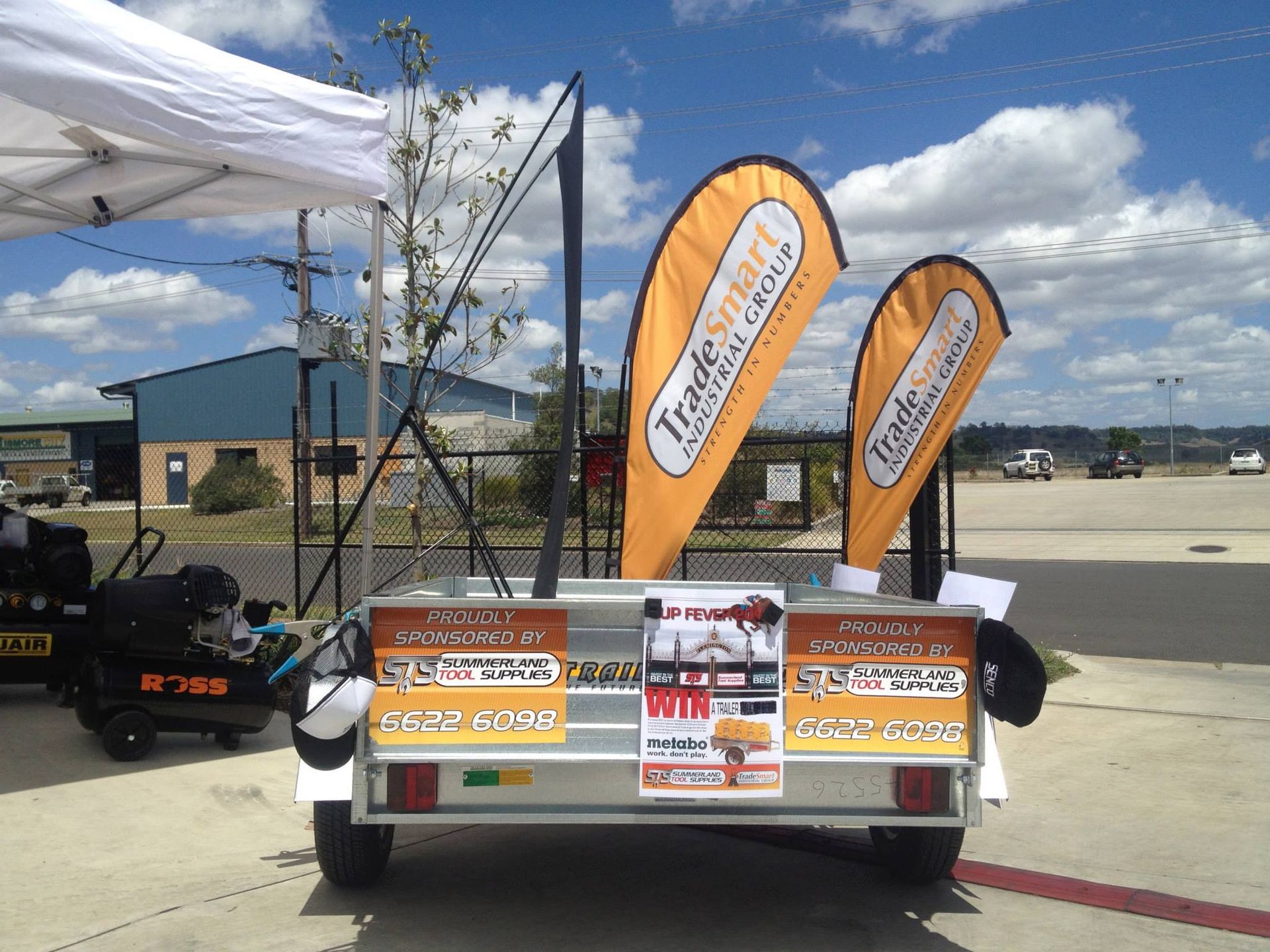 A trailer with the word trade on it