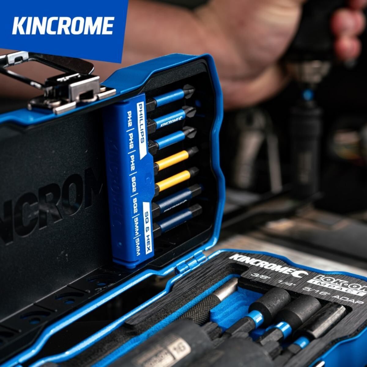A Person Is Using A Kincrome Tool Set — Summerland Tool Supplies In Casino, NSW