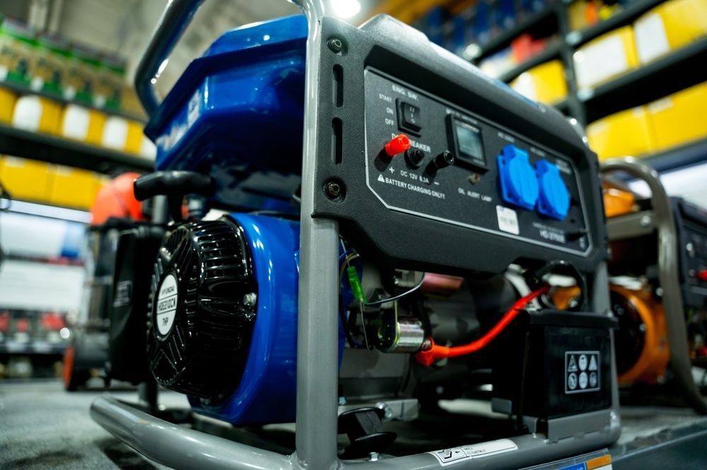 A Blue And Black Generator Is Sitting On A Shelf In A Warehouse — Summerland Tool Supplies In Casino, NSW