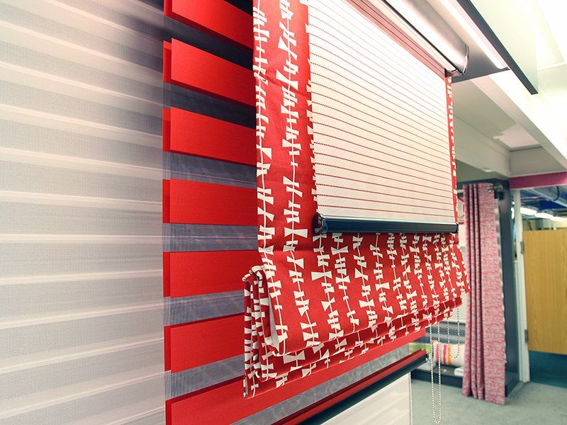 printed curtain blinds