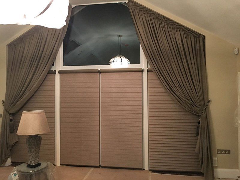 Triple shade blinds & voiles