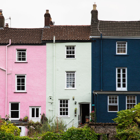 Row of Georgian Terraced Houses In Chepstow