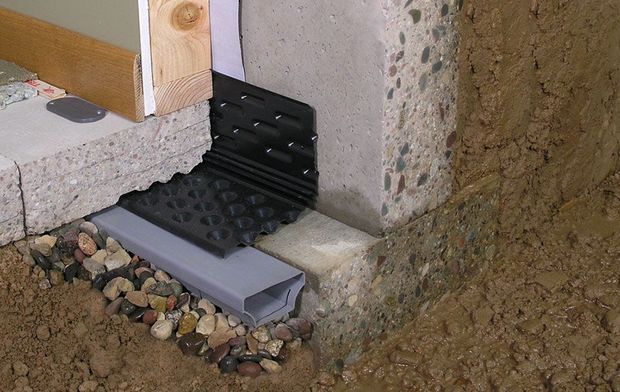 Home basement waterproofing system installation in Sarasota area