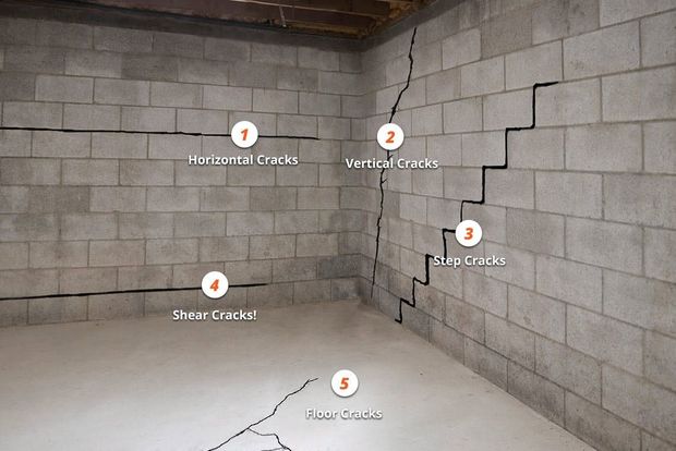Technician sealing foundation cracks in Bradenton FL with rubber membrane