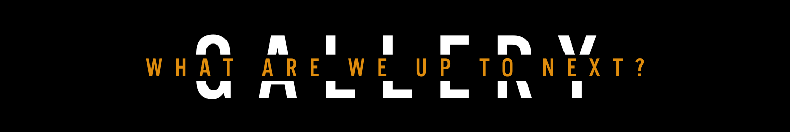 A black background with white letters that say what are we up to next