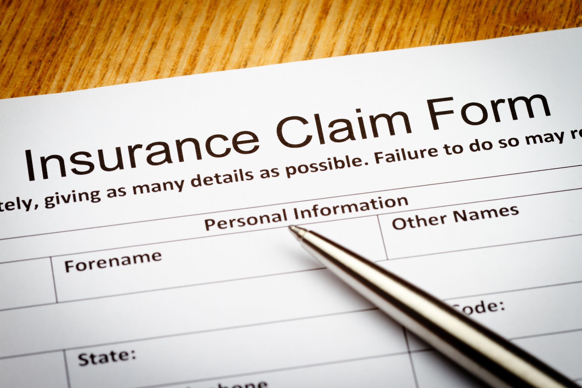 Insurance Claim Form - Williamsport, MD - Poffenberger Roofing