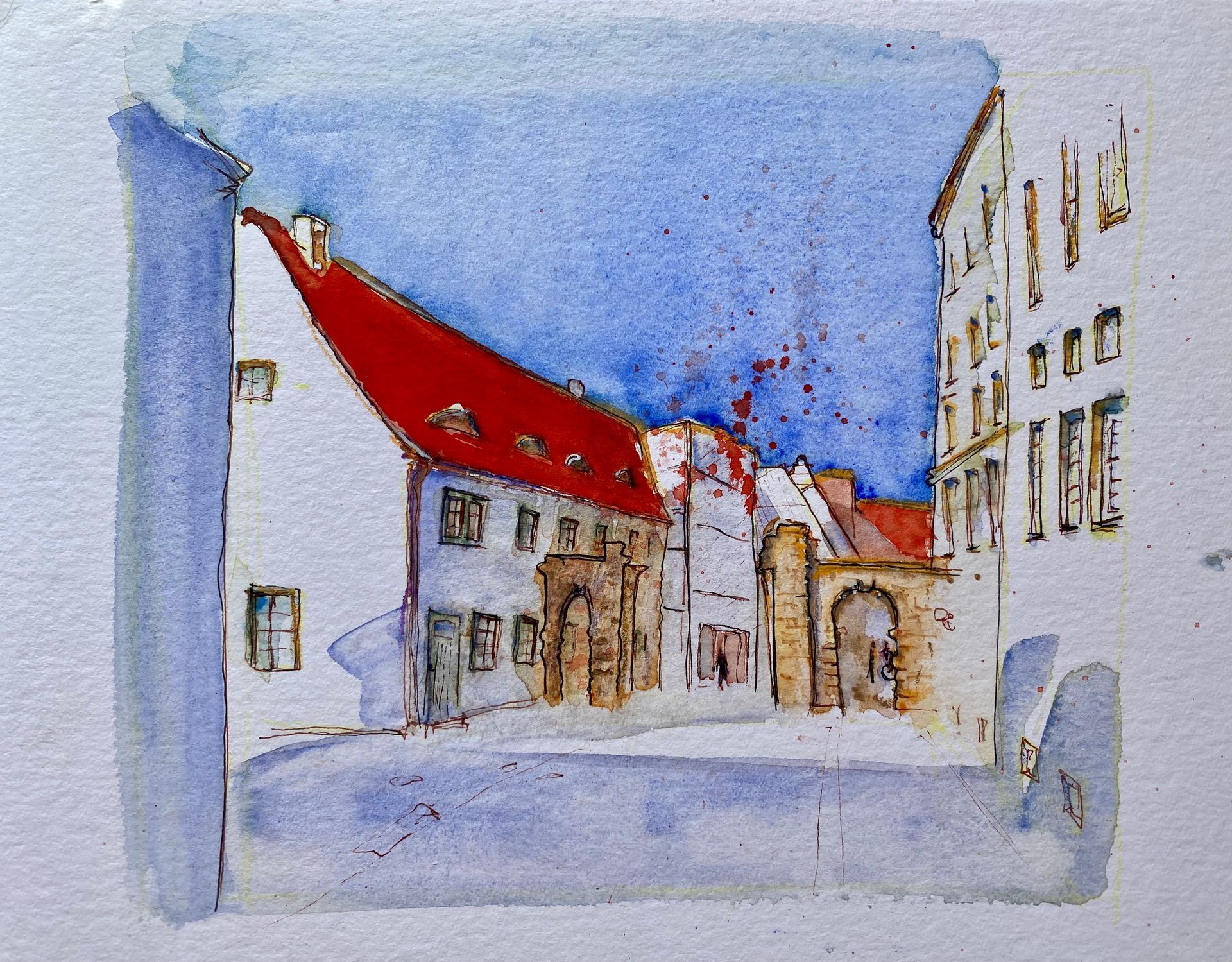 Blick zum ehemaligen Wohnhaus von August Herrmann Francke in den Franckeschen Stiftungen