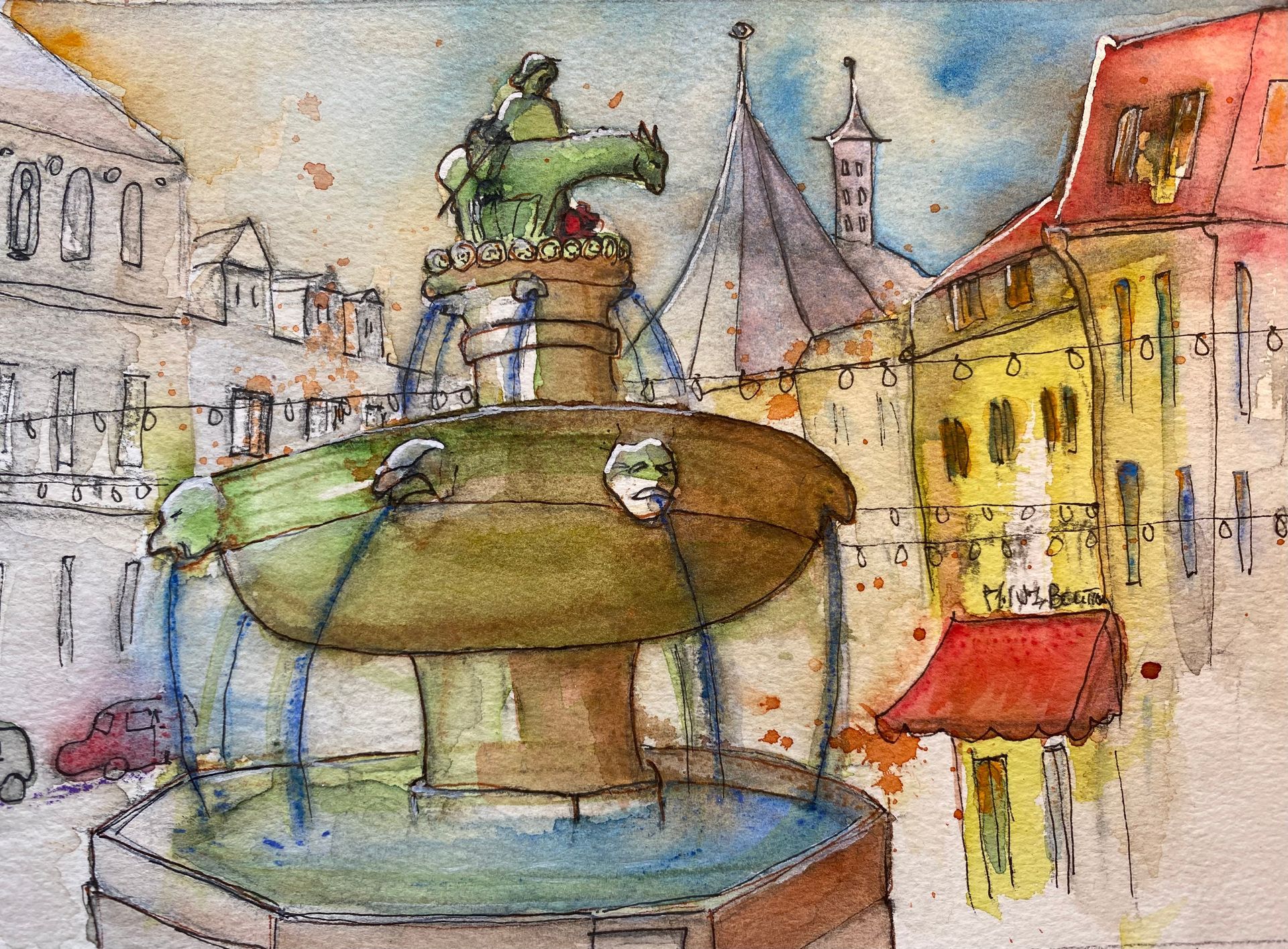 Eselsbrunnen auf dem Alten Markt