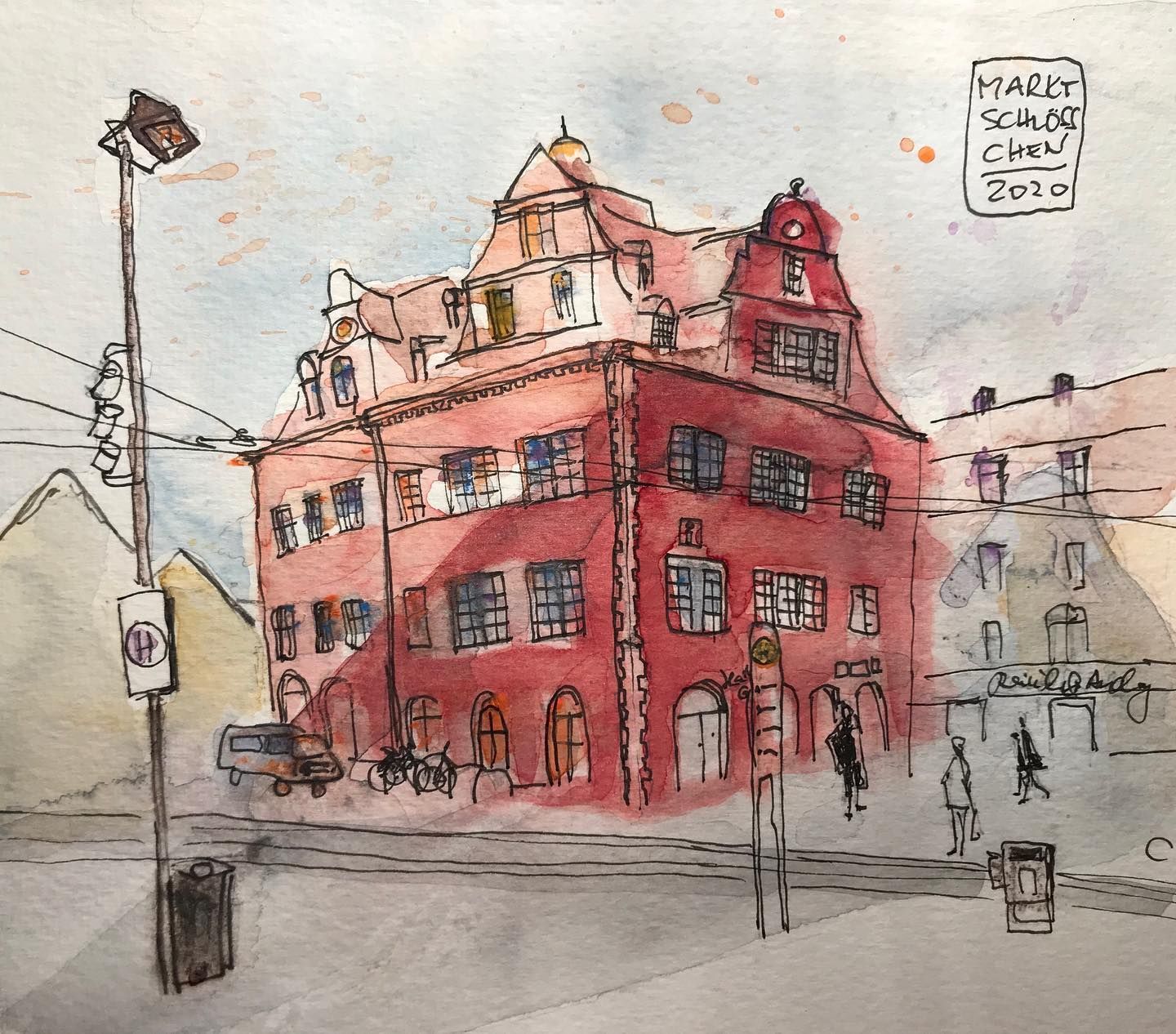 Marktschlösschen auf dem Marktplatz in Halle (Saale), heute Touristeninformation