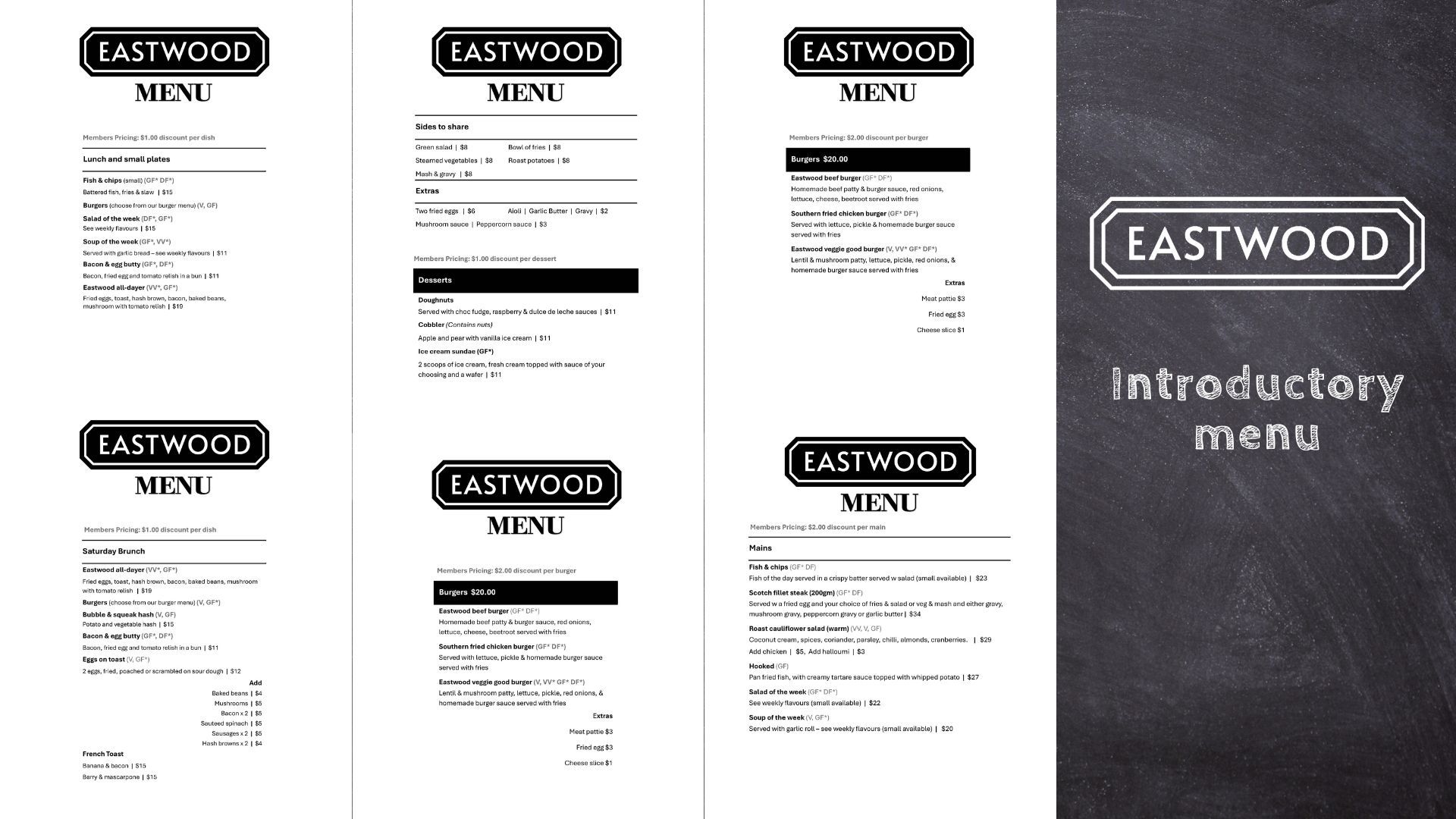 New Menu August 2024