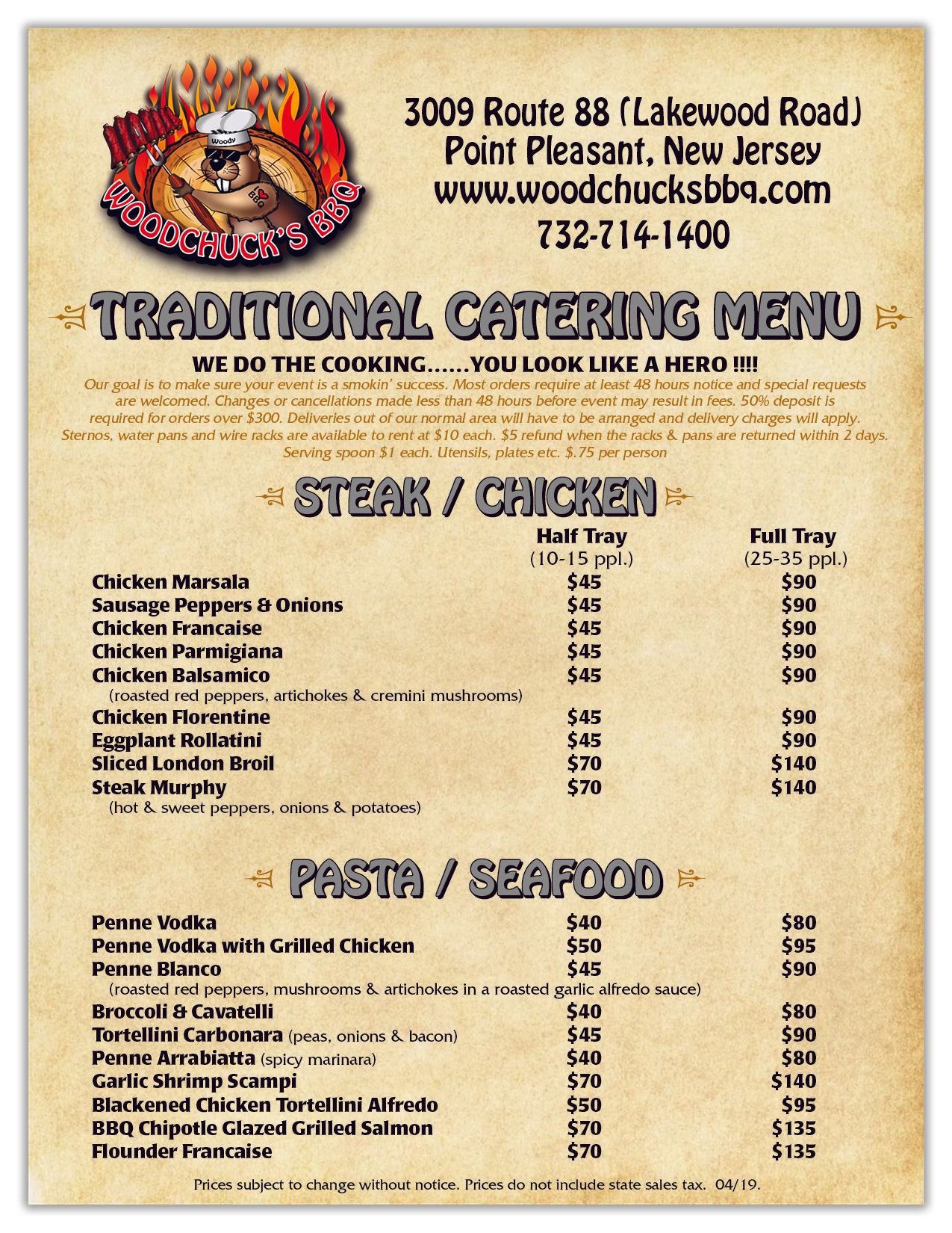 Woodchucks BBQ Point Pleasant BBQ Ribs Chicken Brisket