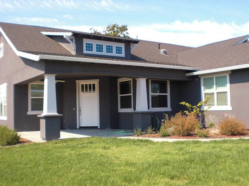 Modern Brown House — Chico, CA — North Valley Raingutter