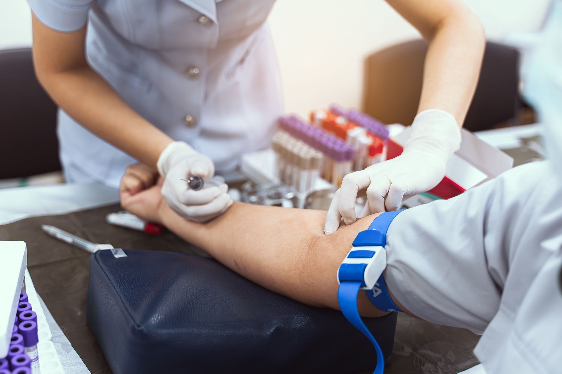 Nurse Taking a Patient's Blood Test